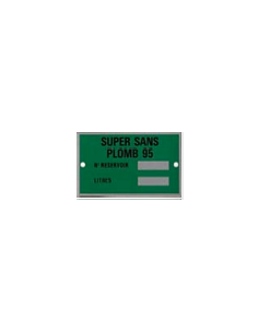 Plaques produits SANS PLOMB 95
