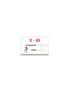 Plaques produits E85 logo...